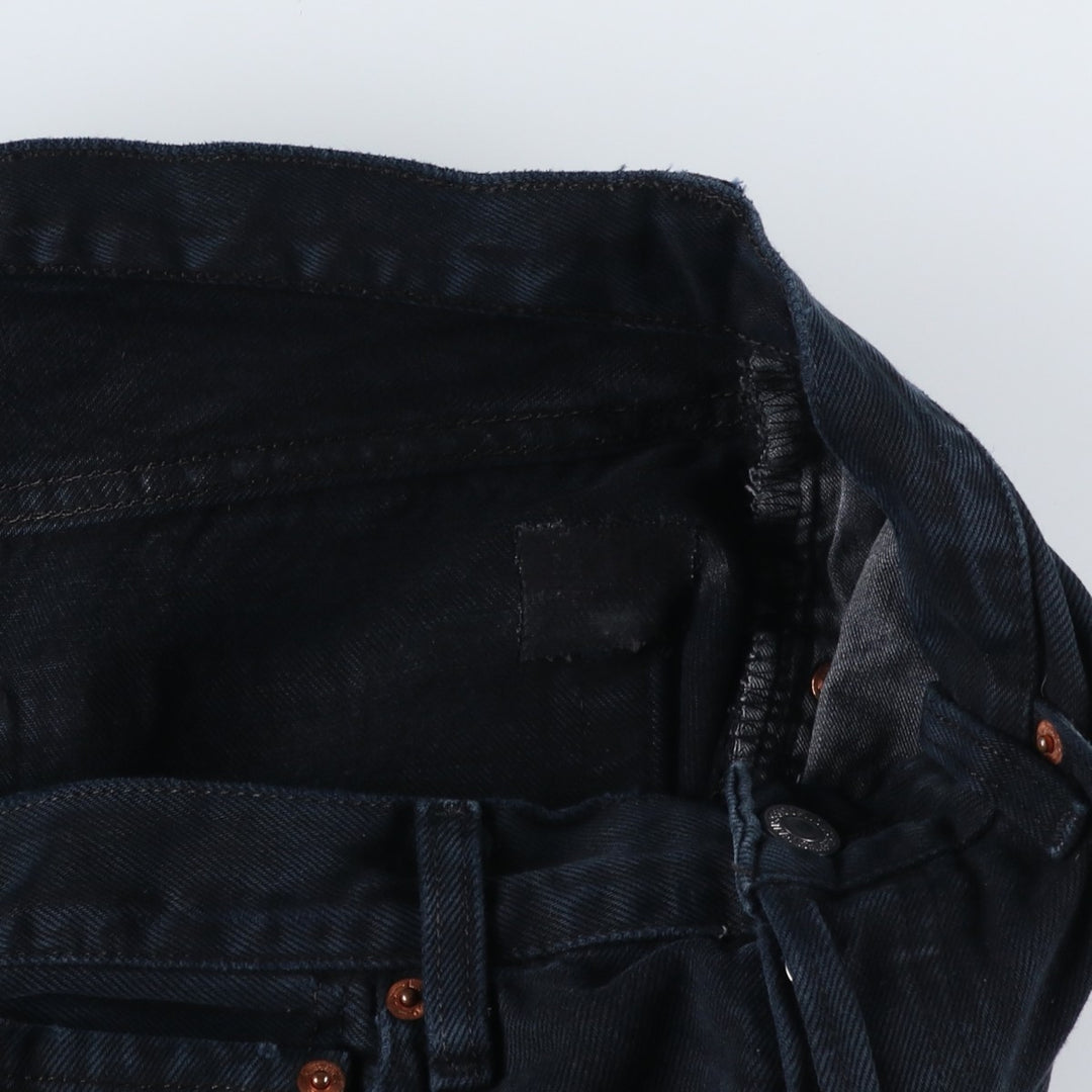 Levi's 501 Euro Model Black Denim Straight Denim Pants, Women's Size L (W29) cotton black type Vintage Second Hand