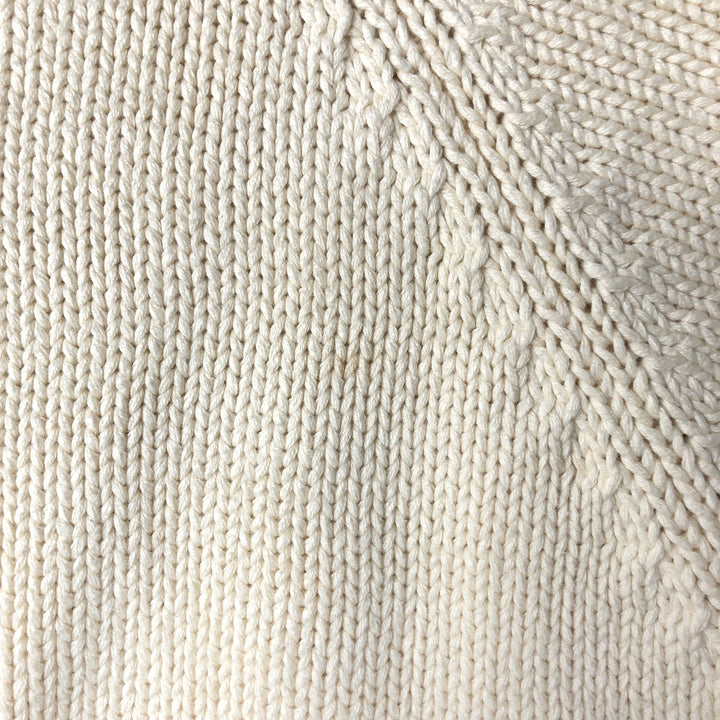 J.Crew Men's Roll Neck Cotton Knit Sweater, Size L cotton ivory Vintage Second Hand