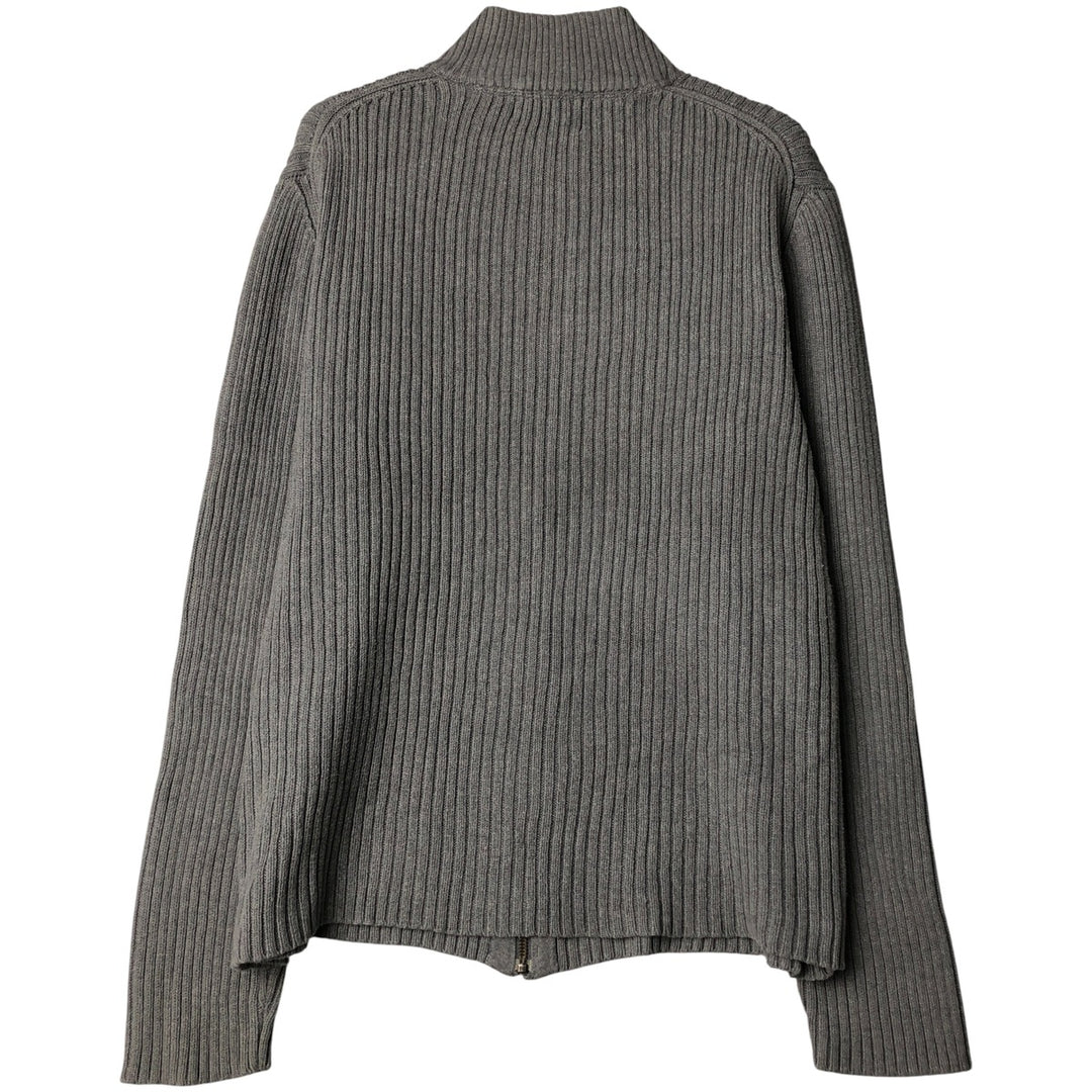 Ralph Lauren Polo Jeans Company Ribbed Driver's Knit Sweater, Men's Size XL cotton gray type Vintage Second Hand