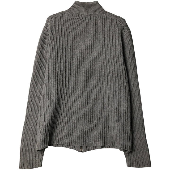 Ralph Lauren Polo Jeans Company Ribbed Driver's Knit Sweater, Men's Size XL cotton gray type Vintage Second Hand