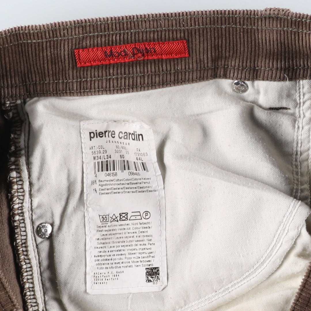 Pierre Cardin DIJON corduroy pants for men, size W32 cotton Khaki type beige Vintage Second Hand