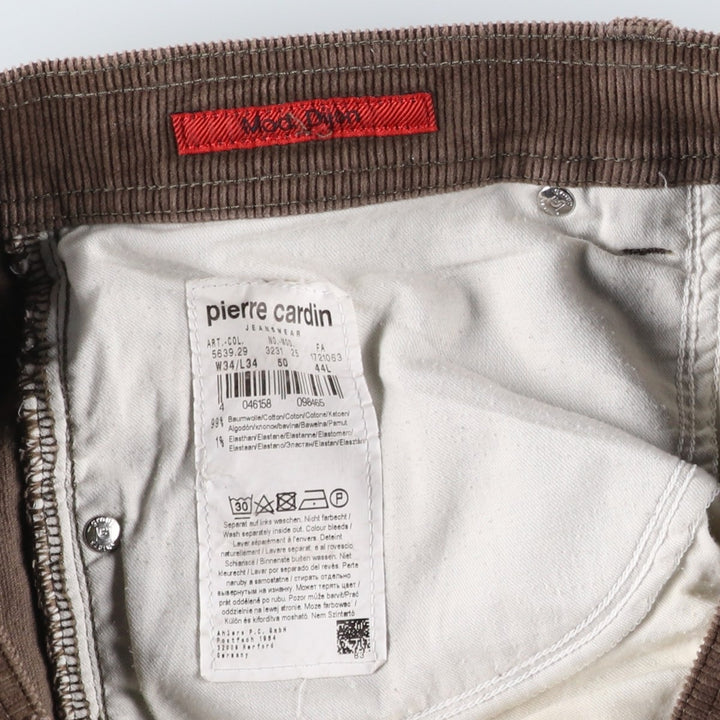 Pierre Cardin DIJON corduroy pants for men, size W32 cotton Khaki type beige Vintage Second Hand