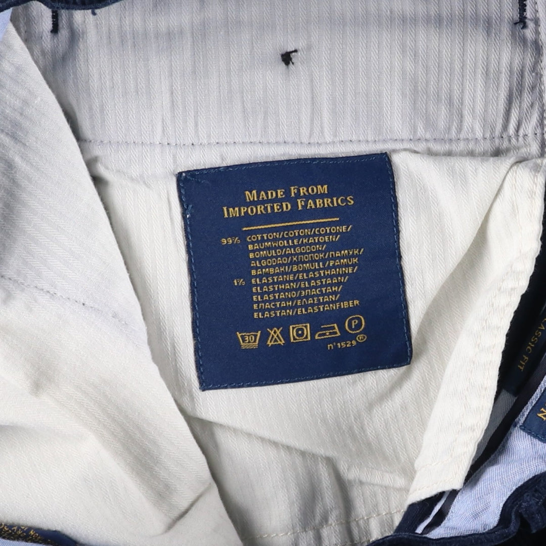 Ralph Lauren POLO RALPH LAUREN CLASSIC FIT corduroy pants, men's, size W30 cotton navy blue type Vintage Second Hand