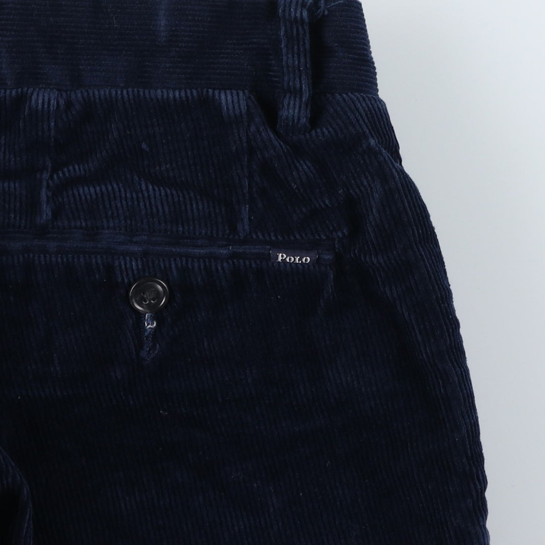 Ralph Lauren POLO RALPH LAUREN CLASSIC FIT corduroy pants, men's, size W30 cotton navy blue type Vintage Second Hand