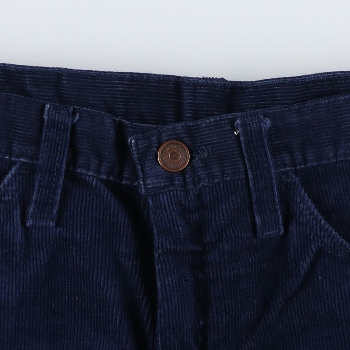 Vintage Flare-Cut Corduroy Pants, Men's Size W33 unclear navy blue type Vintage Second Hand