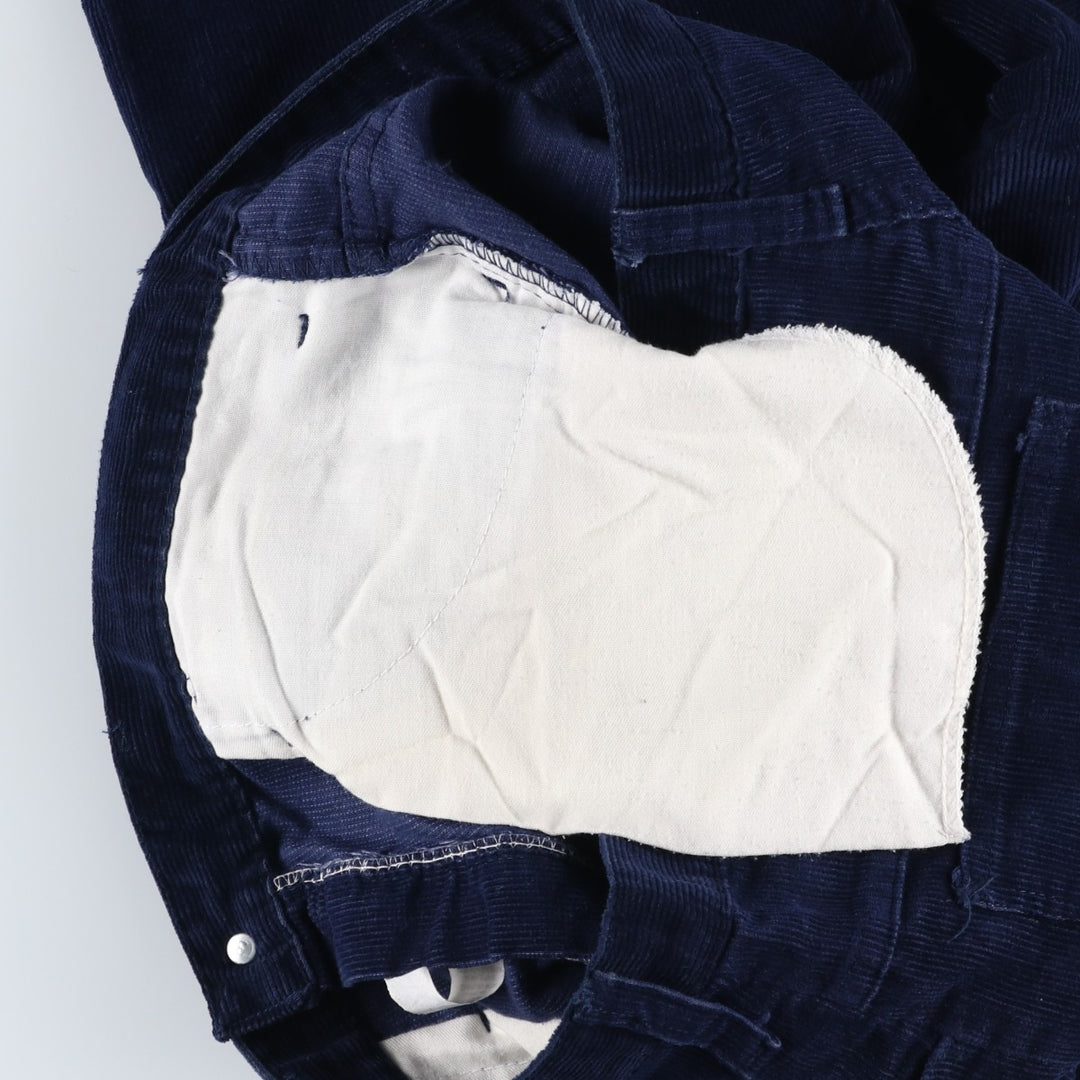 Vintage Flare-Cut Corduroy Pants, Men's Size W33 unclear navy blue type Vintage Second Hand