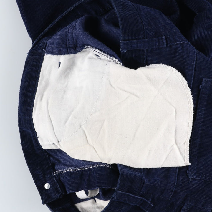Vintage Flare-Cut Corduroy Pants, Men's Size W33 unclear navy blue type Vintage Second Hand