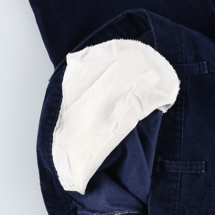Vintage Flare-Cut Corduroy Pants, Men's Size W33 unclear navy blue type Vintage Second Hand