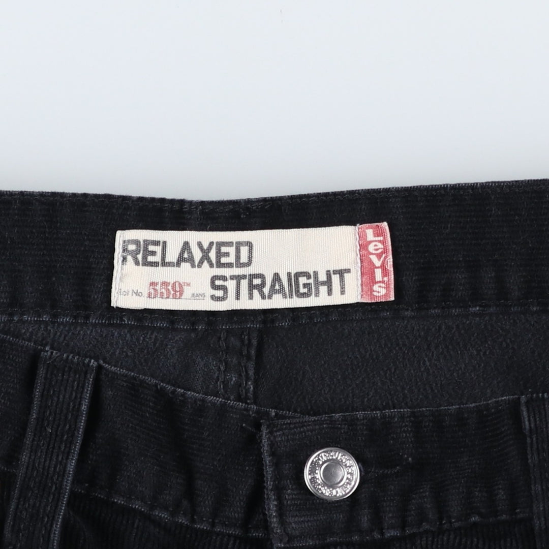 90s-00'S Vintage Levi's 559 Relaxed Straight Corduroy Pants, Men's, Size W33 cotton black type Vintage Second Hand