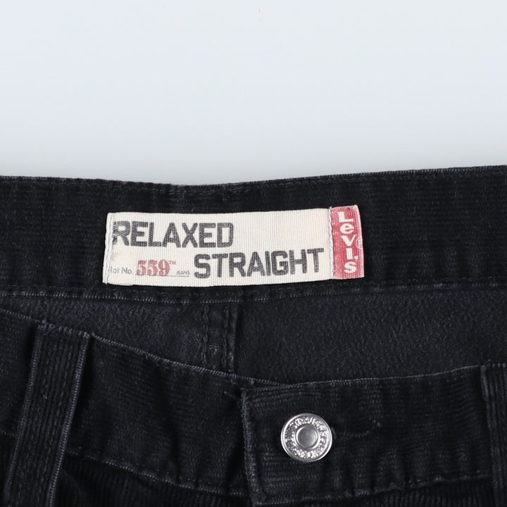 90s-00'S Vintage Levi's 559 Relaxed Straight Corduroy Pants, Men's, Size W33 cotton black type Vintage Second Hand