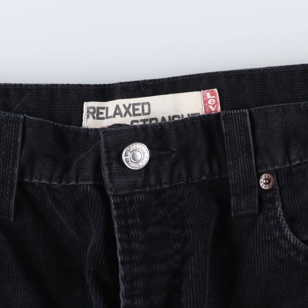 90s-00'S Vintage Levi's 559 Relaxed Straight Corduroy Pants, Men's, Size W33 cotton black type Vintage Second Hand