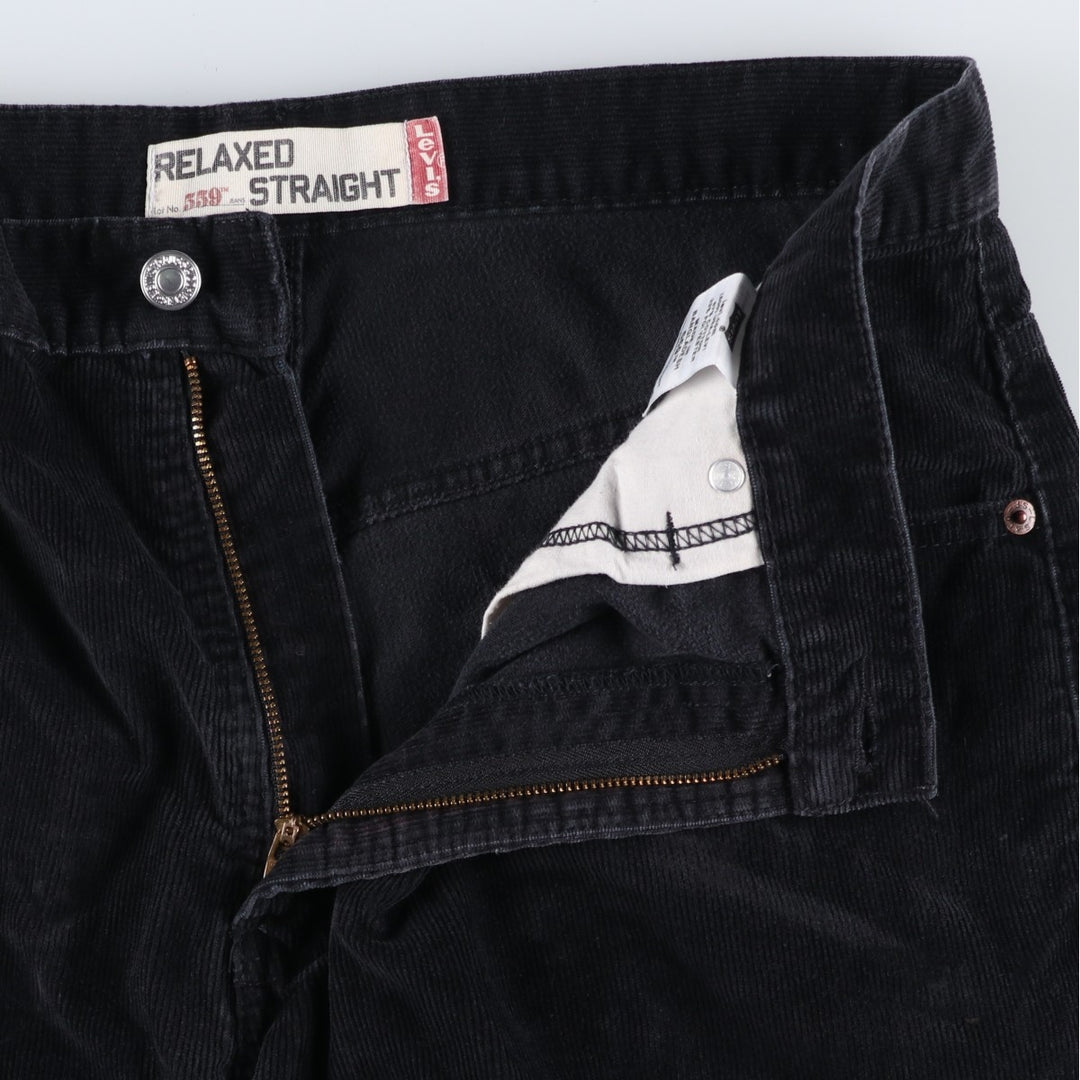90s-00'S Vintage Levi's 559 Relaxed Straight Corduroy Pants, Men's, Size W33 cotton black type Vintage Second Hand