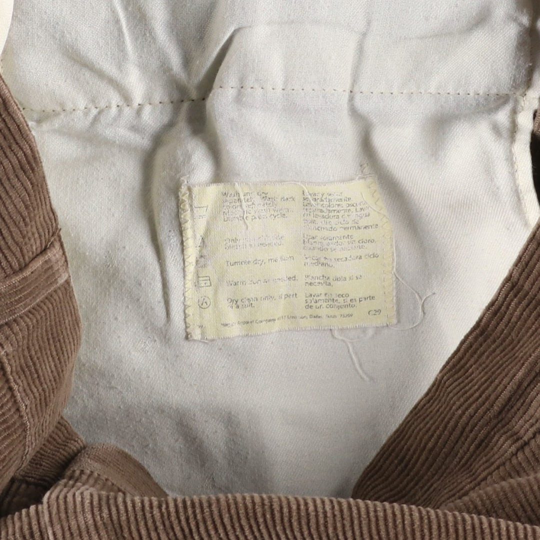 Haggar Corduroy Pants for Men, W33 cotton beige type brown Vintage Second Hand
