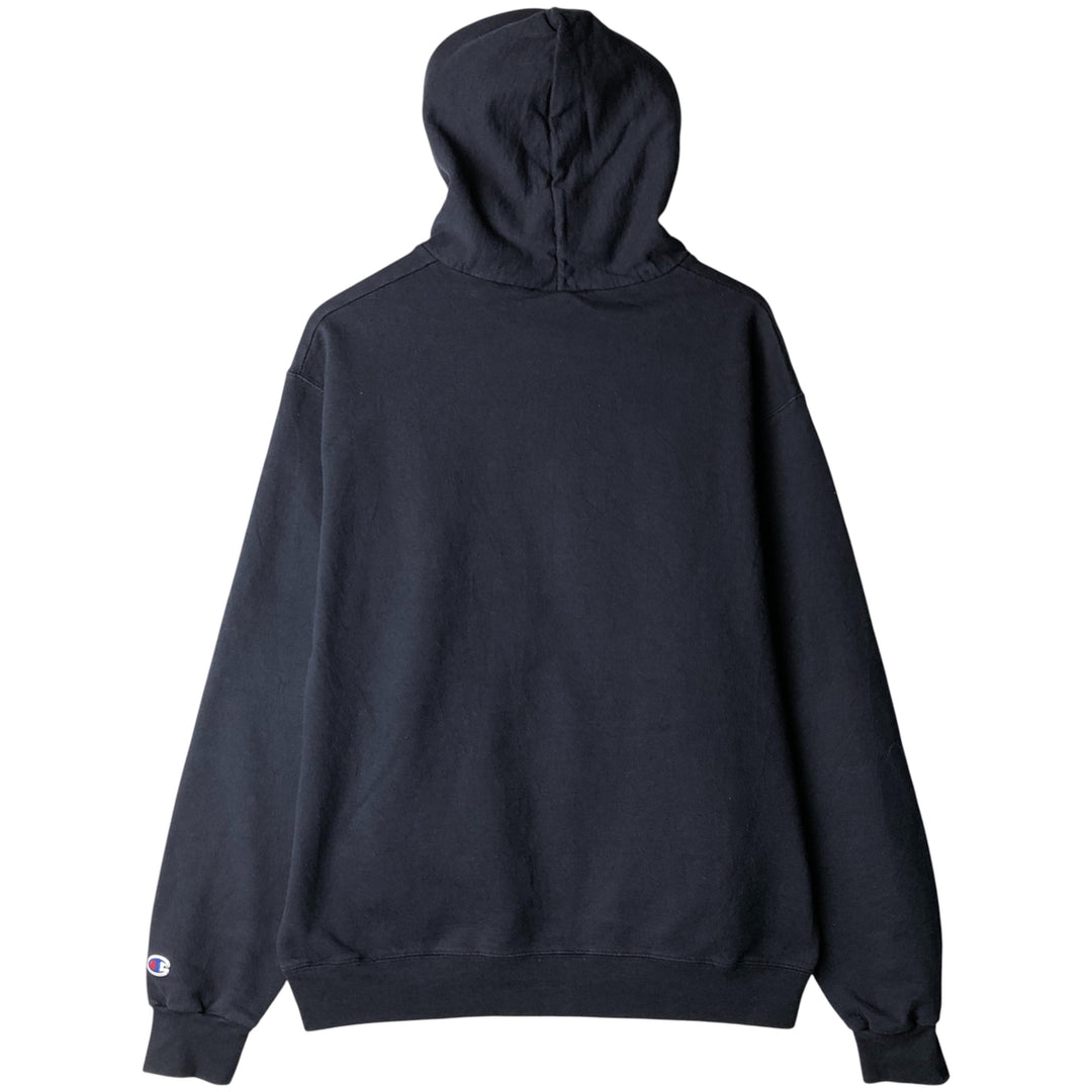 Champion Authentic Athletics Wear College Pullover Hoodie, Men's Size L cotton navy blue type Vintage Second Hand