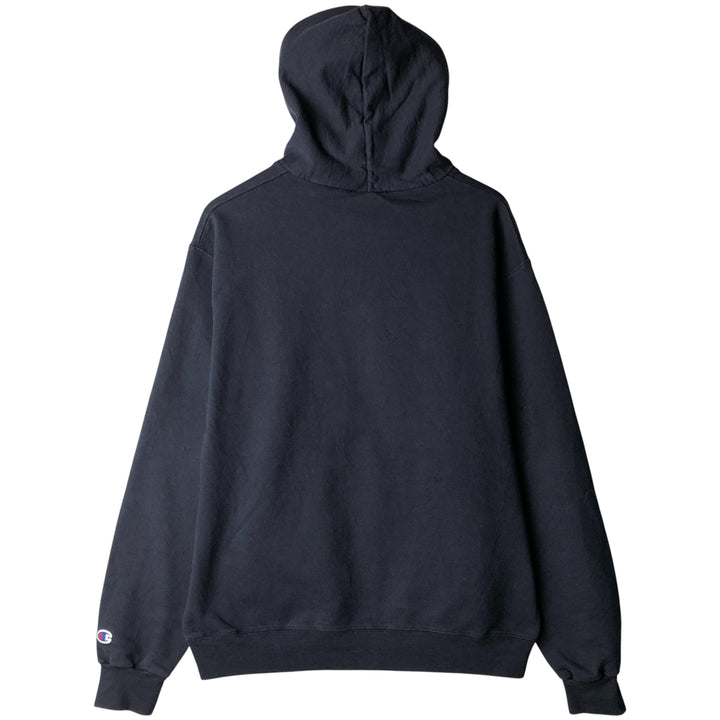 Champion Authentic Athletics Wear College Pullover Hoodie, Men's Size L cotton navy blue type Vintage Second Hand