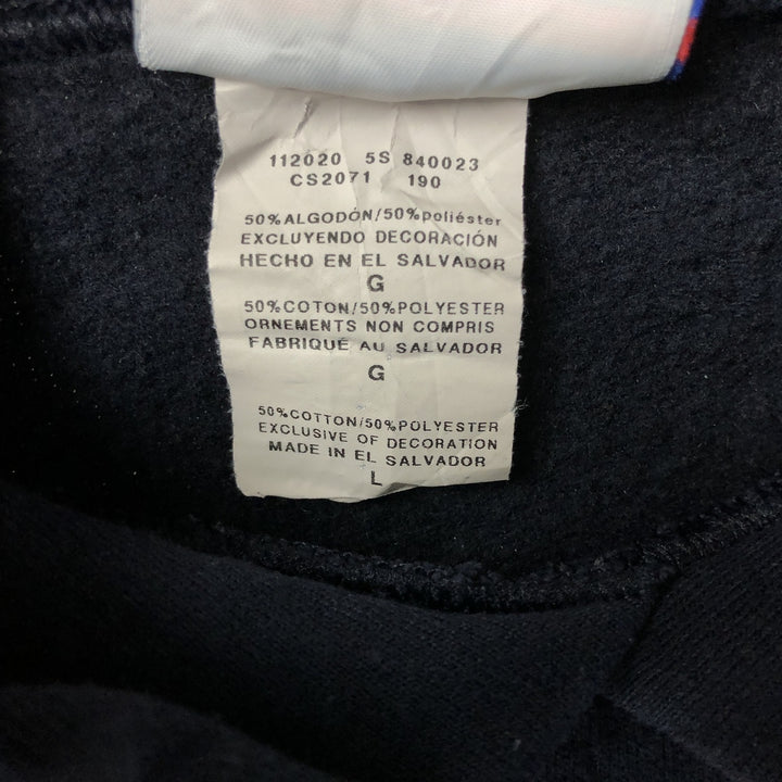 Champion Authentic Athletics Wear College Pullover Hoodie, Men's Size L cotton navy blue type Vintage Second Hand