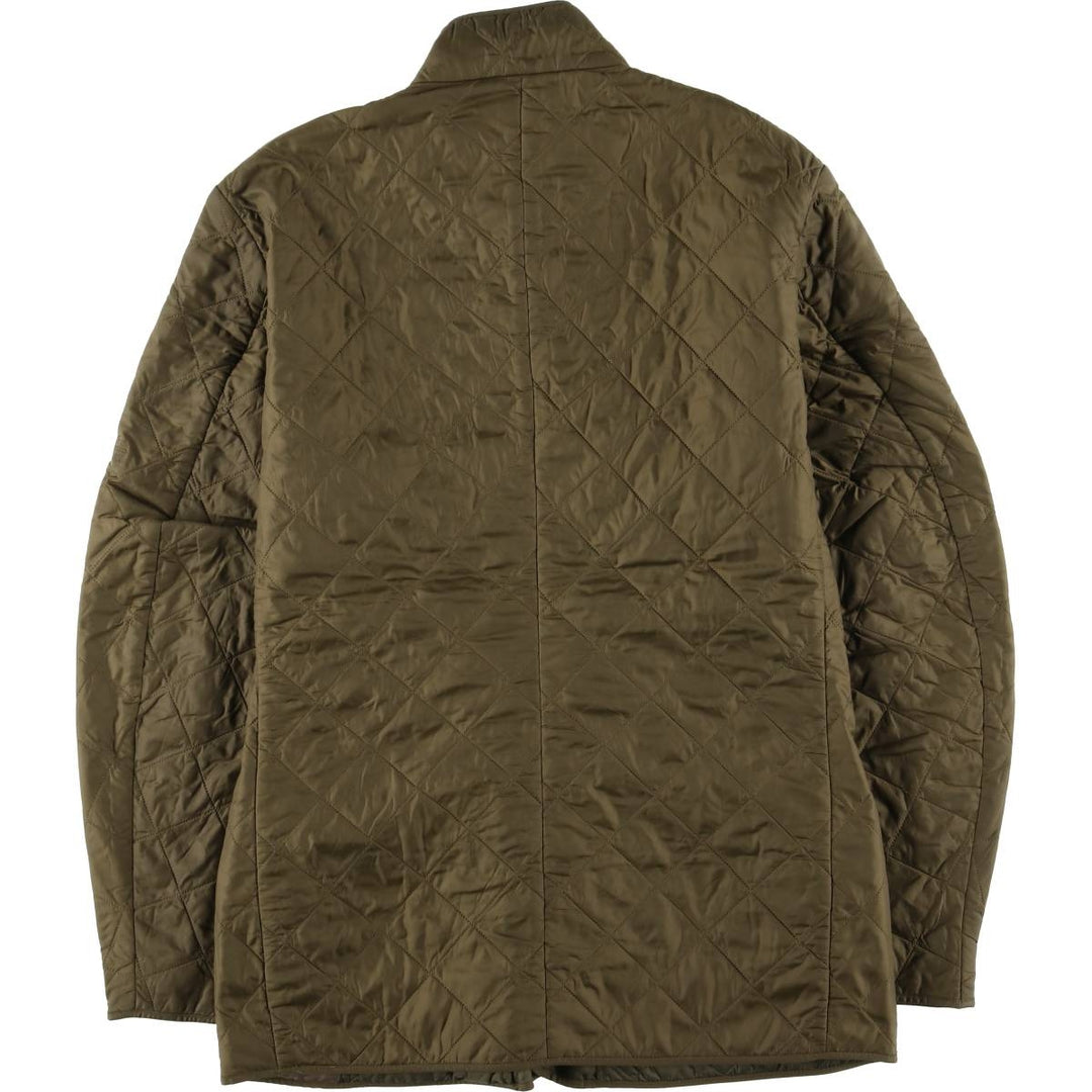 2000s~ Barbour Polo Club Saddlemoor 3-Warrant Quilted Puffer Jacket, Men's Size L polyamide Khaki type Vintage Second Hand