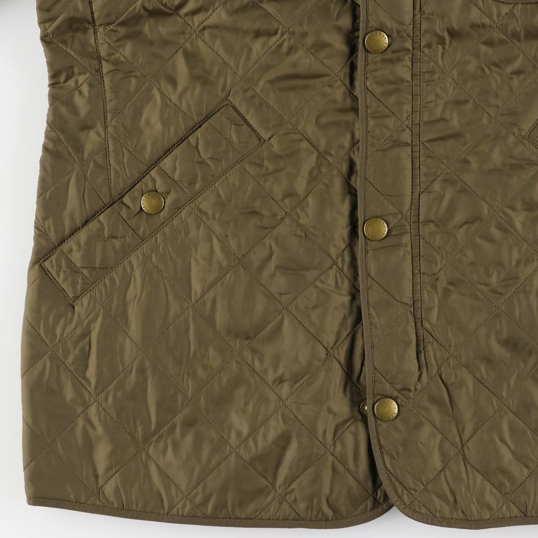 2000s~ Barbour Polo Club Saddlemoor 3-Warrant Quilted Puffer Jacket, Men's Size L polyamide Khaki type Vintage Second Hand