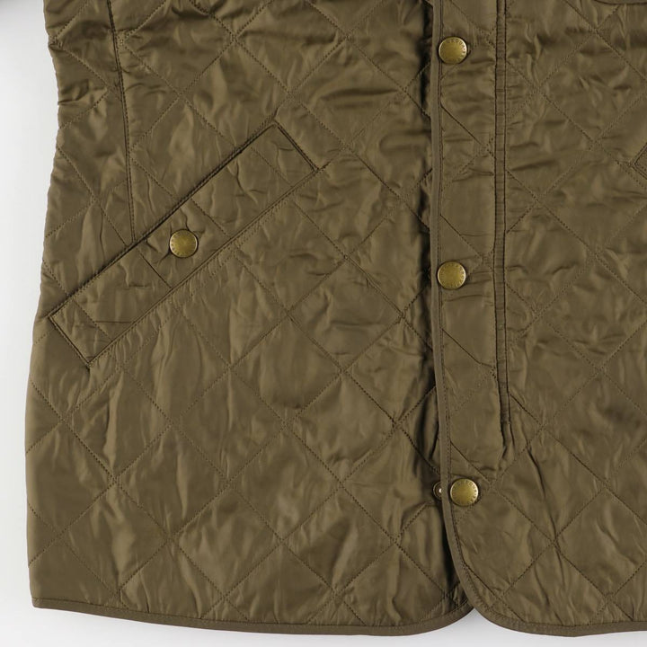 2000s~ Barbour Polo Club Saddlemoor 3-Warrant Quilted Puffer Jacket, Men's Size L polyamide Khaki type Vintage Second Hand