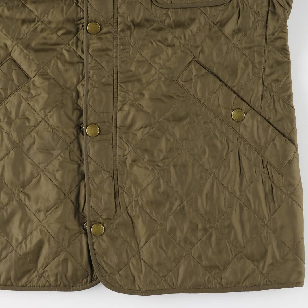 2000s~ Barbour Polo Club Saddlemoor 3-Warrant Quilted Puffer Jacket, Men's Size L polyamide Khaki type Vintage Second Hand