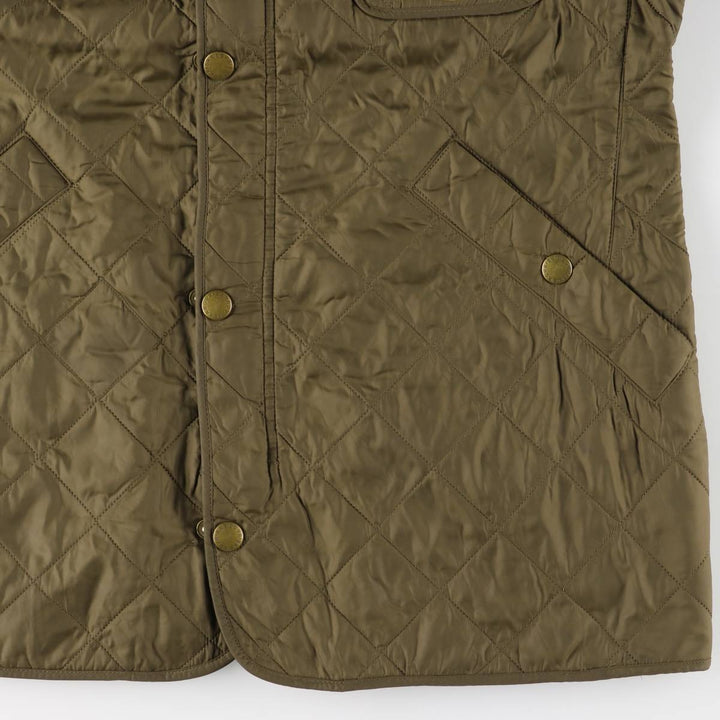 2000s~ Barbour Polo Club Saddlemoor 3-Warrant Quilted Puffer Jacket, Men's Size L polyamide Khaki type Vintage Second Hand