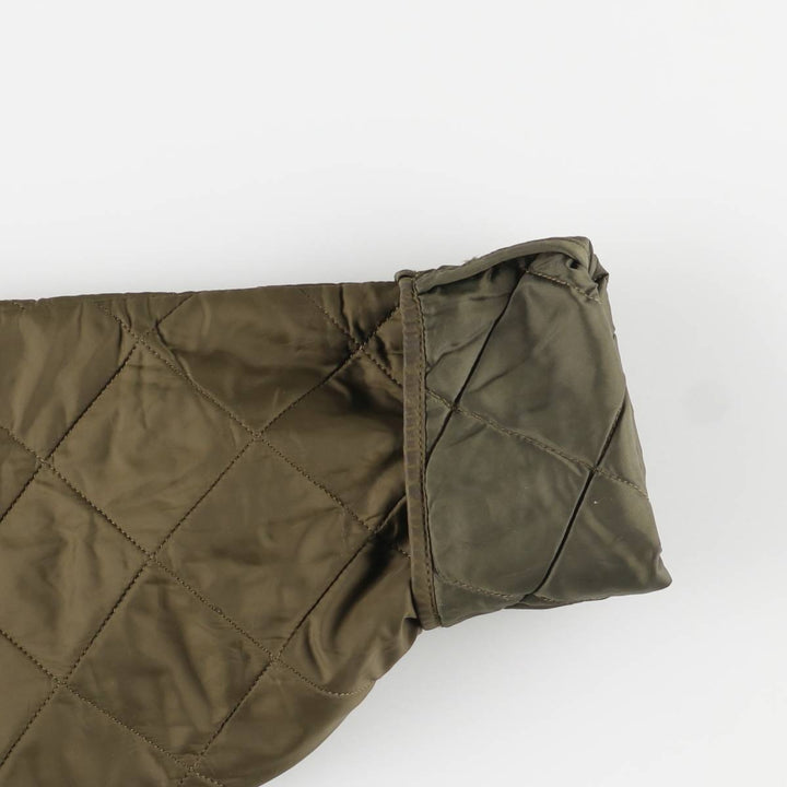 2000s~ Barbour Polo Club Saddlemoor 3-Warrant Quilted Puffer Jacket, Men's Size L polyamide Khaki type Vintage Second Hand