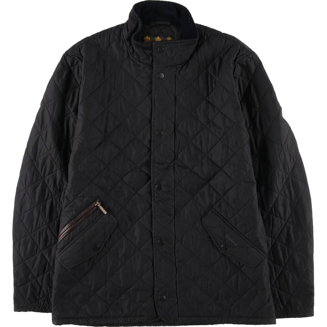 2000s~ Barbour Chelsea Sport Quilt 3 Warrant Padded Puffer Jacket, Men's Medium polyester black type Vintage Second Hand