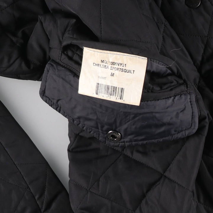 2000s~ Barbour Chelsea Sport Quilt 3 Warrant Padded Puffer Jacket, Men's Medium polyester black type Vintage Second Hand