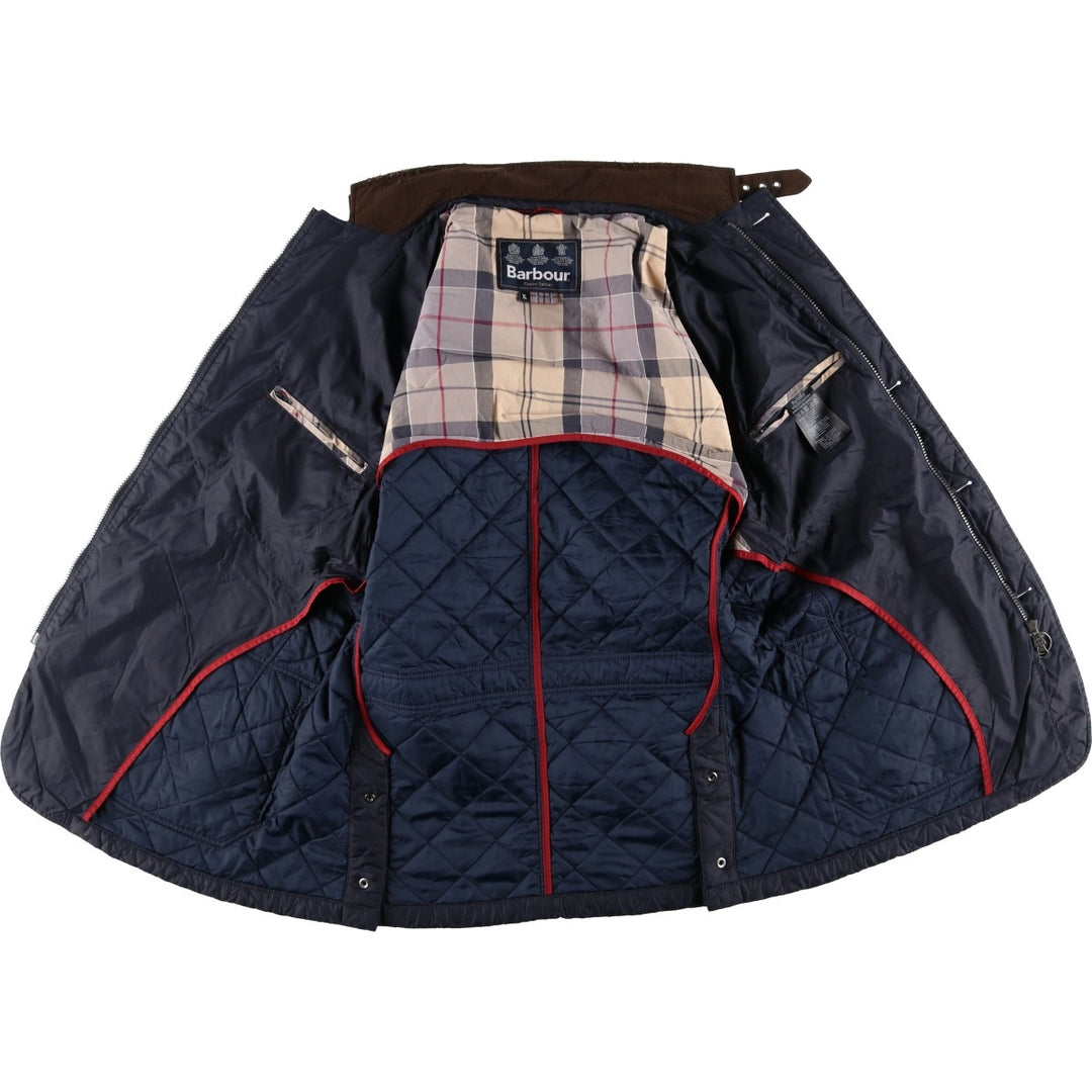 2000s~ Barbour Dress Tartan 3 Warrant Quilted Jacket, Men's XL polyamide black type Vintage Second Hand