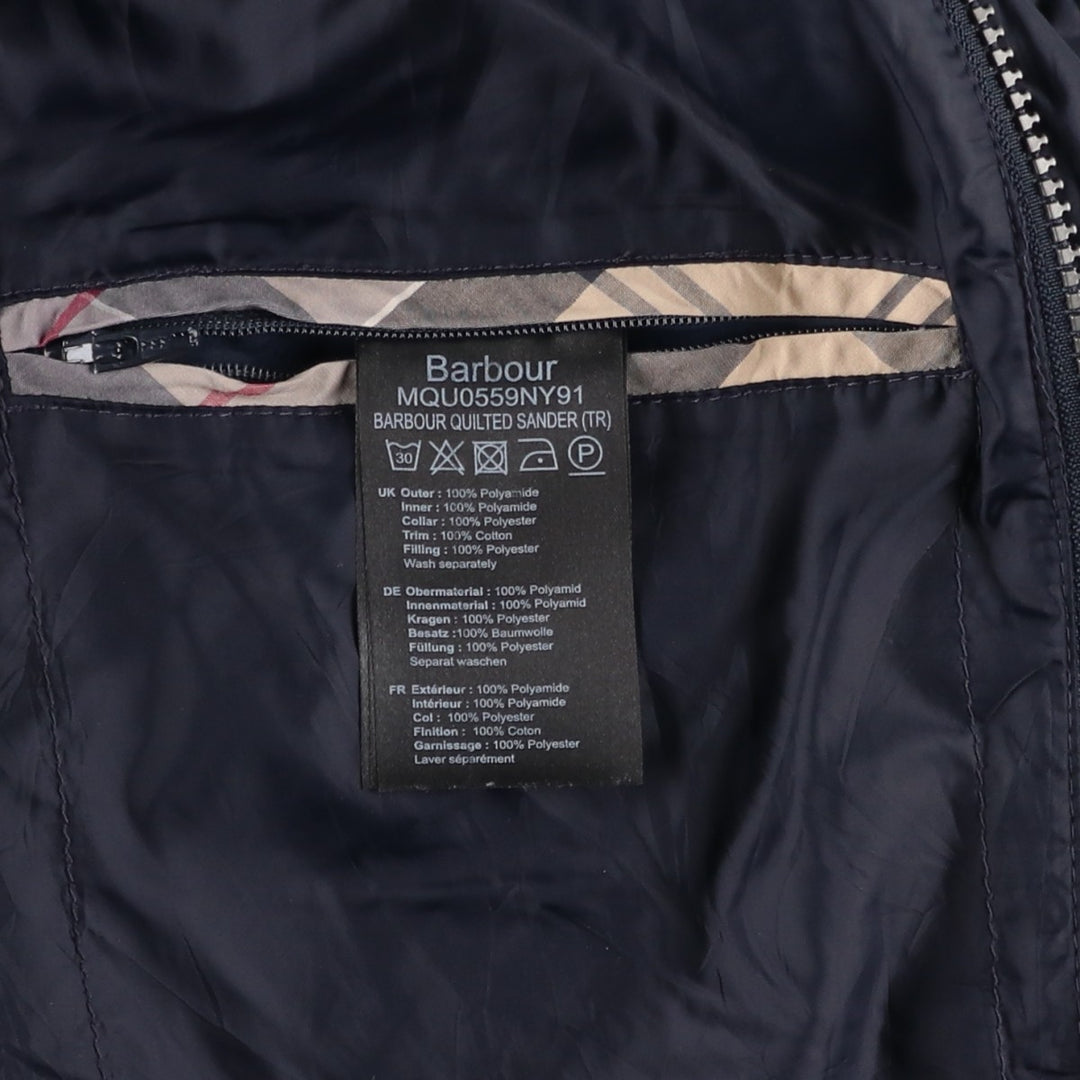 2000s~ Barbour Dress Tartan 3 Warrant Quilted Jacket, Men's XL polyamide black type Vintage Second Hand