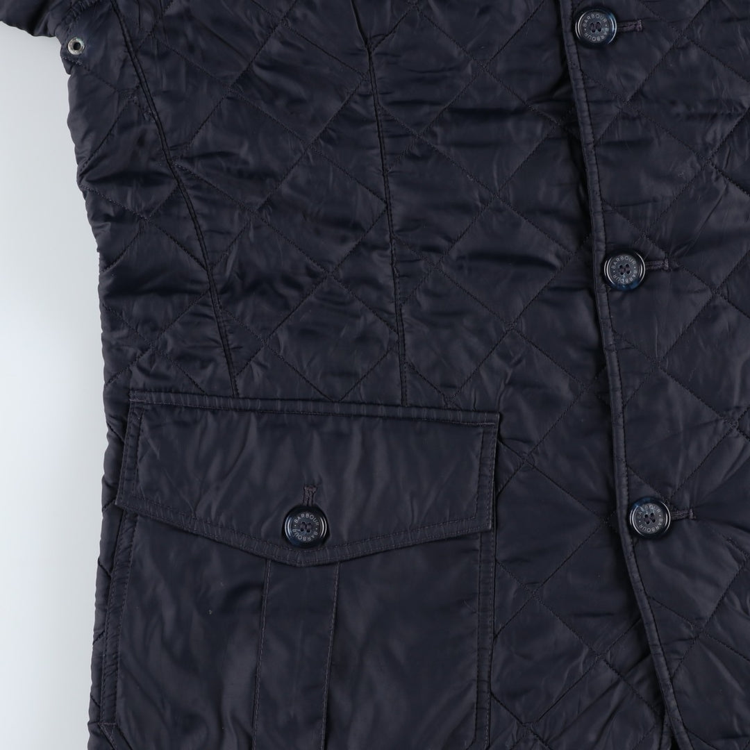 2000s~ Barbour Dress Tartan 3 Warrant Quilted Jacket, Men's XL polyamide black type Vintage Second Hand