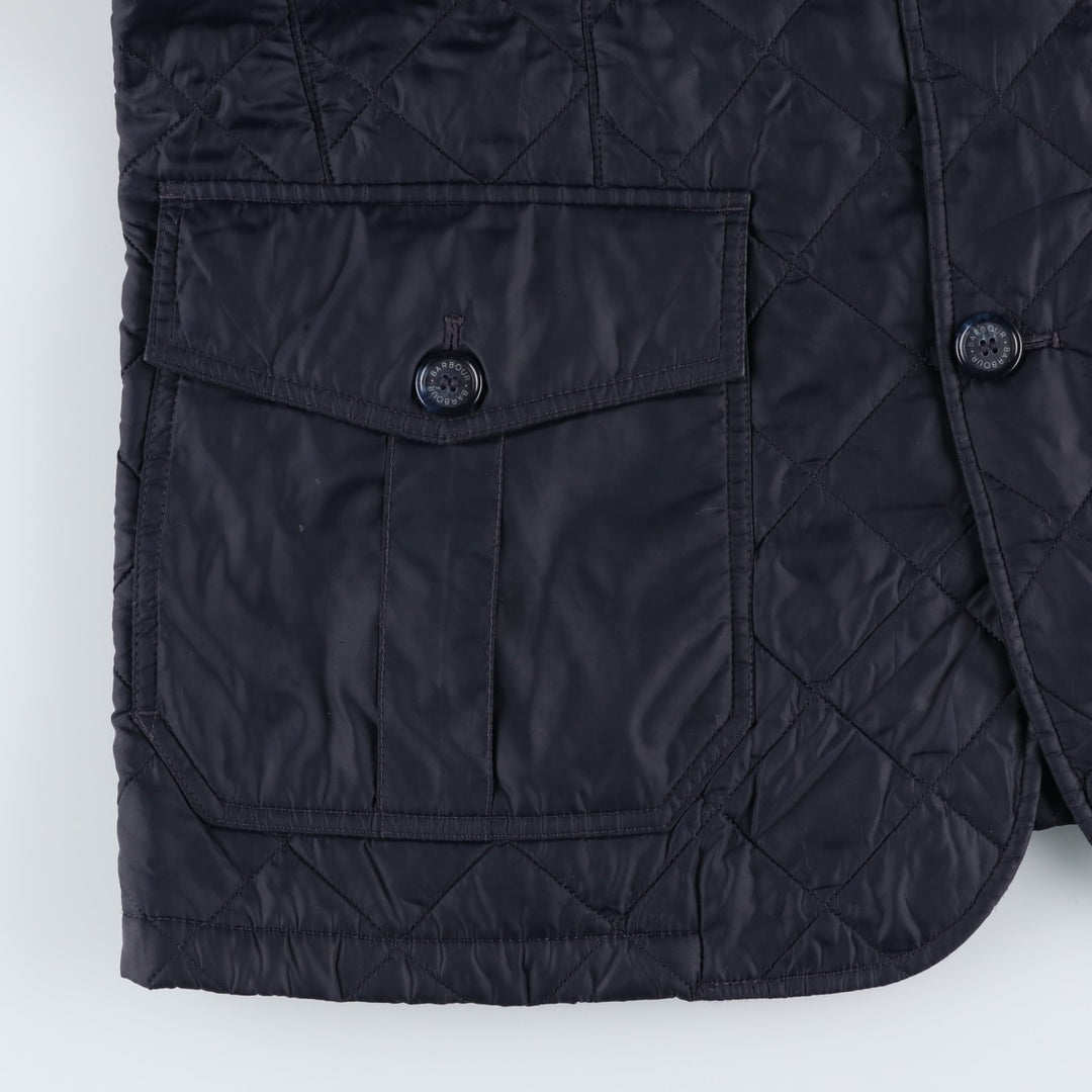 2000s~ Barbour Dress Tartan 3 Warrant Quilted Jacket, Men's XL polyamide black type Vintage Second Hand