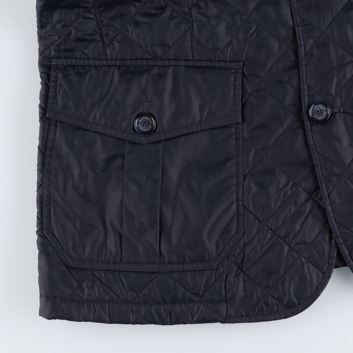 2000s~ Barbour Dress Tartan 3 Warrant Quilted Jacket, Men's XL polyamide black type Vintage Second Hand