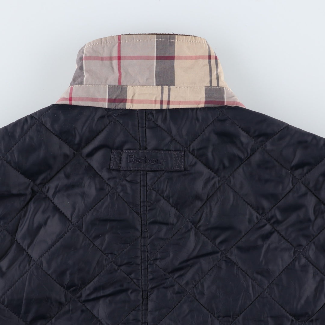 2000s~ Barbour Dress Tartan 3 Warrant Quilted Jacket, Men's XL polyamide black type Vintage Second Hand