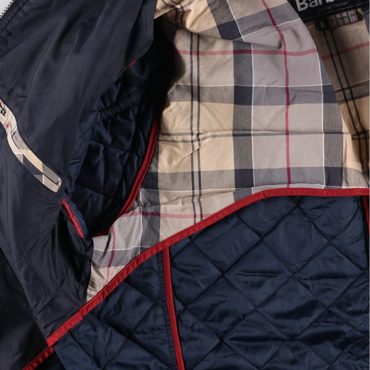 2000s~ Barbour Dress Tartan 3 Warrant Quilted Jacket, Men's XL polyamide black type Vintage Second Hand