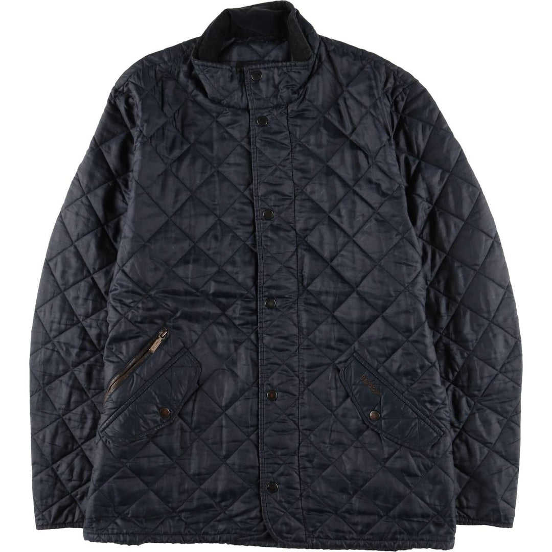 2000s~ Barbour 3 Warrant Quilted Puffer Jacket, Men's Size L polyester navy blue type Vintage Second Hand