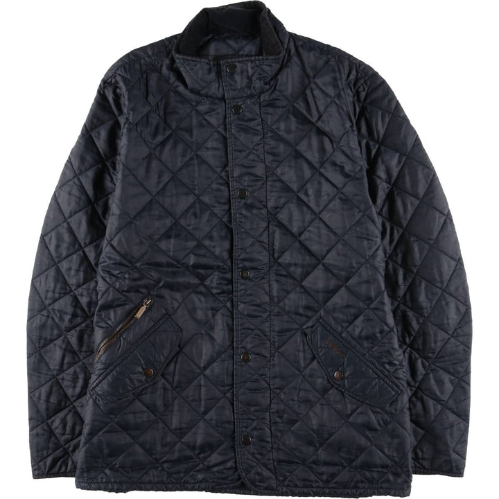 2000s~ Barbour 3 Warrant Quilted Puffer Jacket, Men's Size L polyester navy blue type Vintage Second Hand