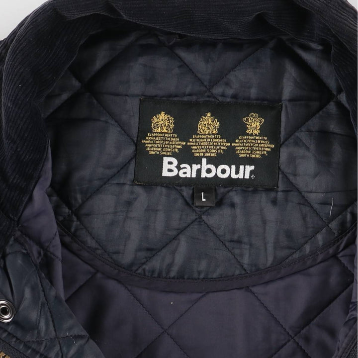 2000s~ Barbour 3 Warrant Quilted Puffer Jacket, Men's Size L polyester navy blue type Vintage Second Hand