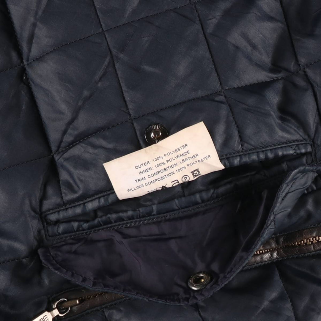 2000s~ Barbour 3 Warrant Quilted Puffer Jacket, Men's Size L polyester navy blue type Vintage Second Hand