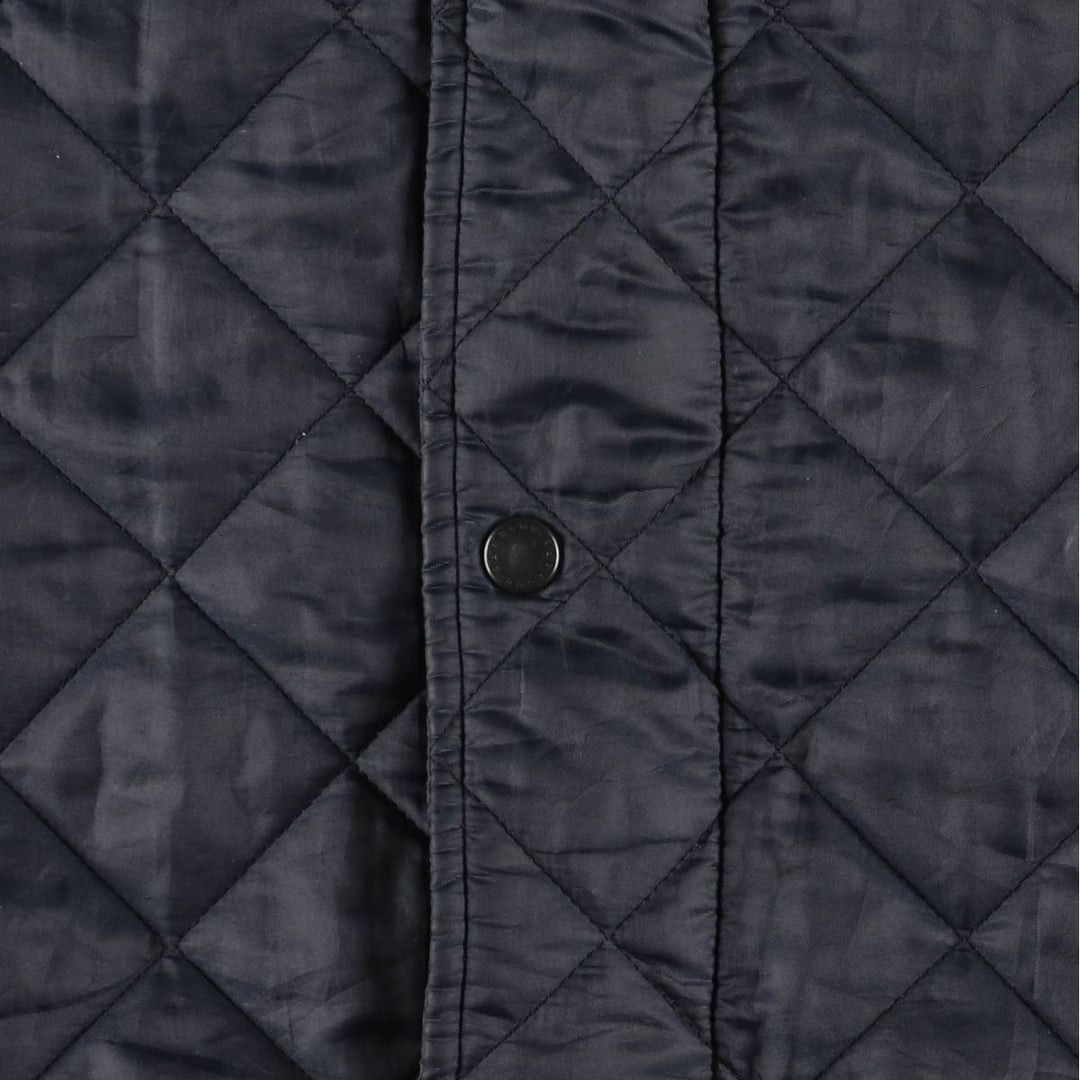 2000s~ Barbour 3 Warrant Quilted Puffer Jacket, Men's Size L polyester navy blue type Vintage Second Hand