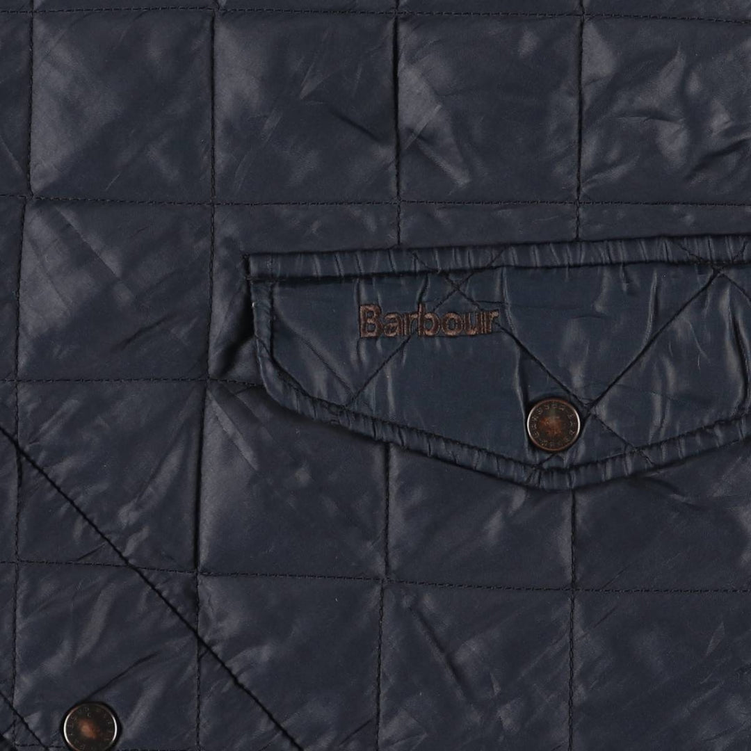 2000s~ Barbour 3 Warrant Quilted Puffer Jacket, Men's Size L polyester navy blue type Vintage Second Hand