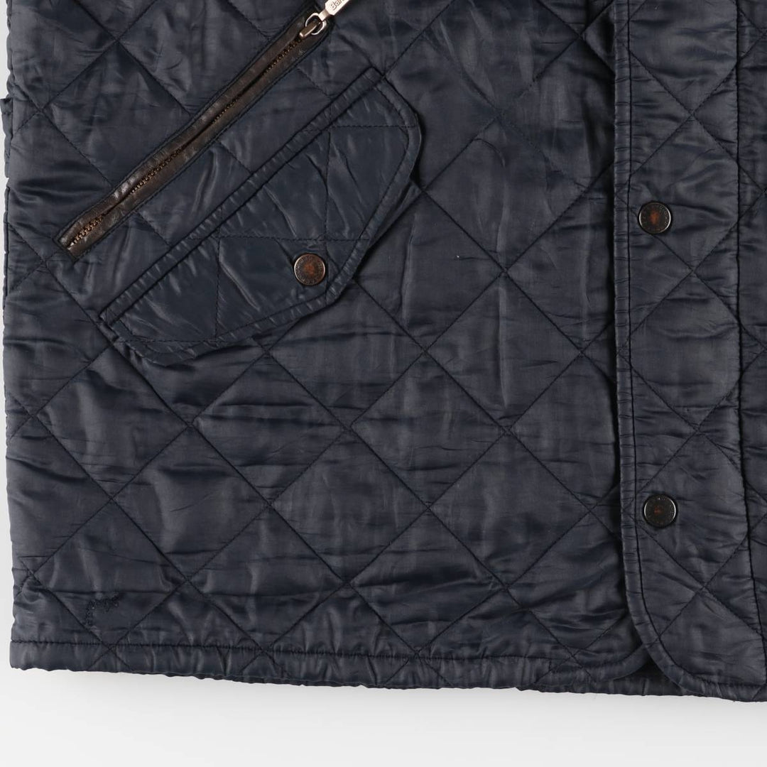 2000s~ Barbour 3 Warrant Quilted Puffer Jacket, Men's Size L polyester navy blue type Vintage Second Hand