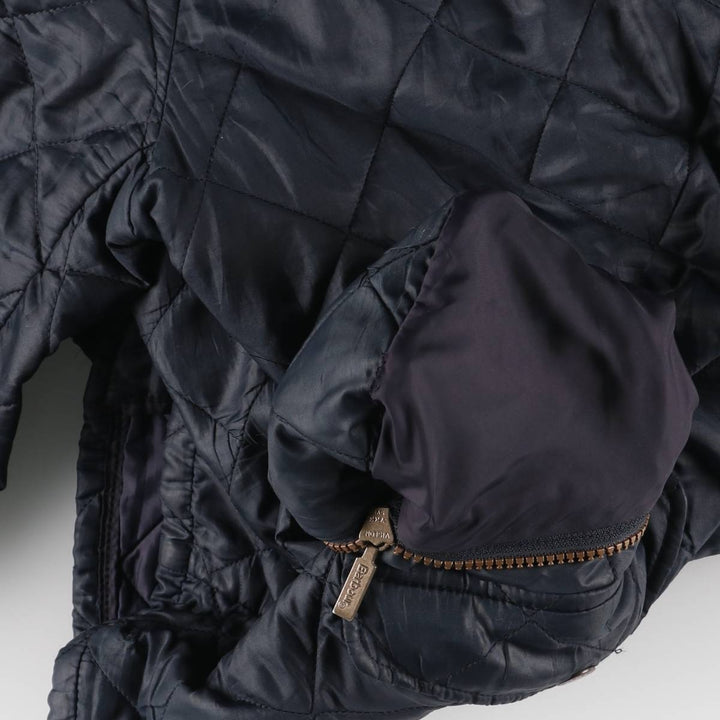 2000s~ Barbour 3 Warrant Quilted Puffer Jacket, Men's Size L polyester navy blue type Vintage Second Hand
