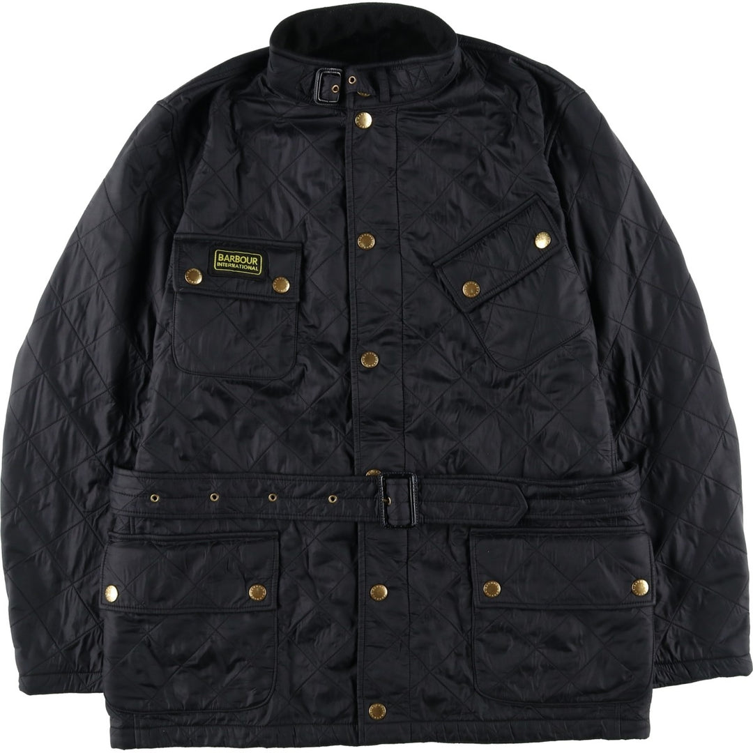 2000s~ Barbour INTERNATIONAL Quilted Jacket, Men's Size L polyamide black type Vintage Second Hand