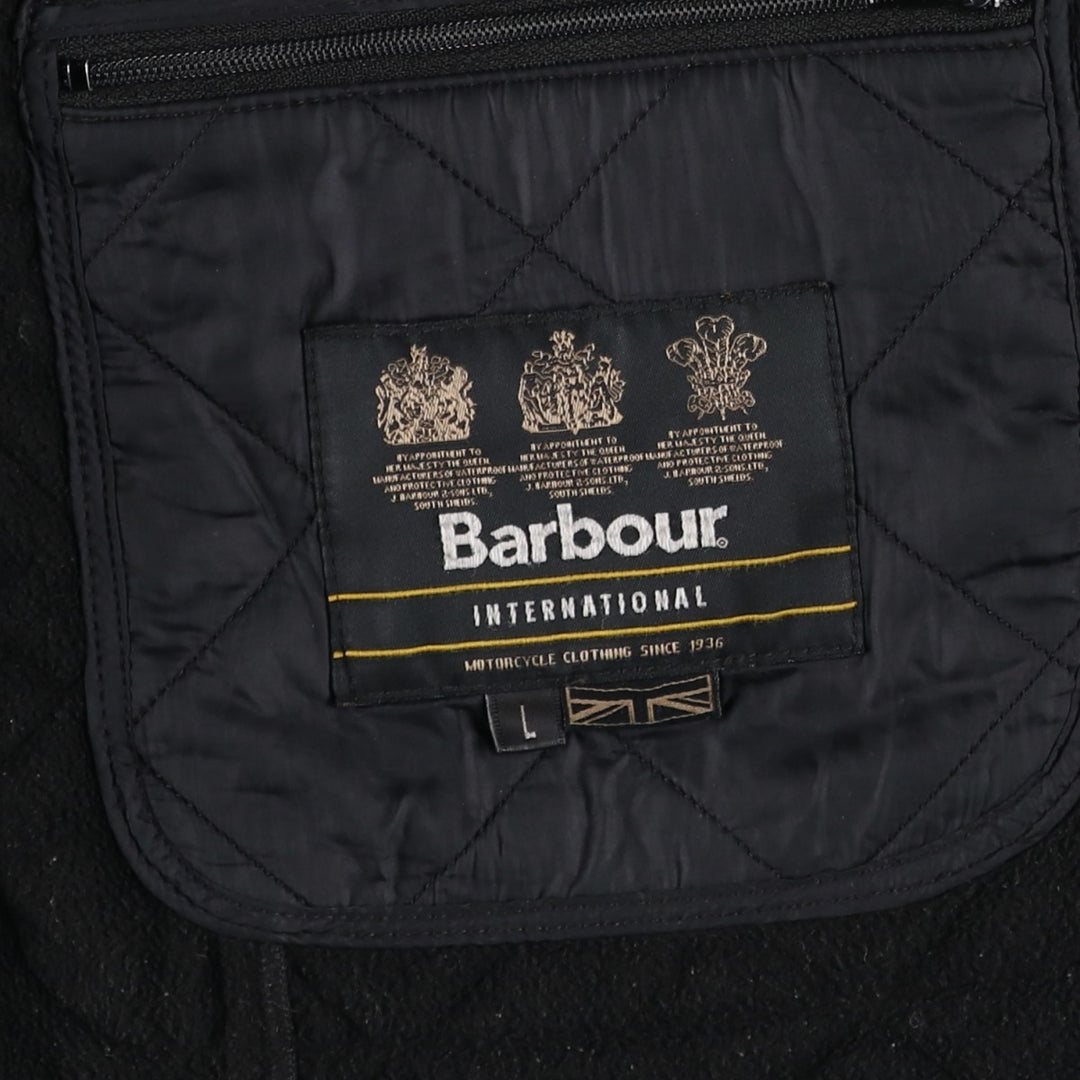 2000s~ Barbour INTERNATIONAL Quilted Jacket, Men's Size L polyamide black type Vintage Second Hand