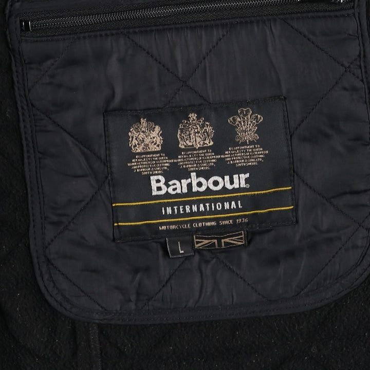 2000s~ Barbour INTERNATIONAL Quilted Jacket, Men's Size L polyamide black type Vintage Second Hand