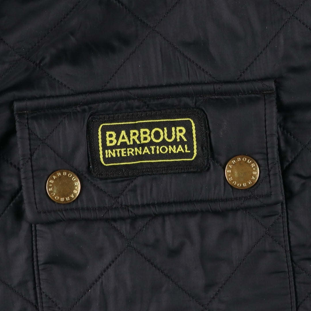 2000s~ Barbour INTERNATIONAL Quilted Jacket, Men's Size L polyamide black type Vintage Second Hand