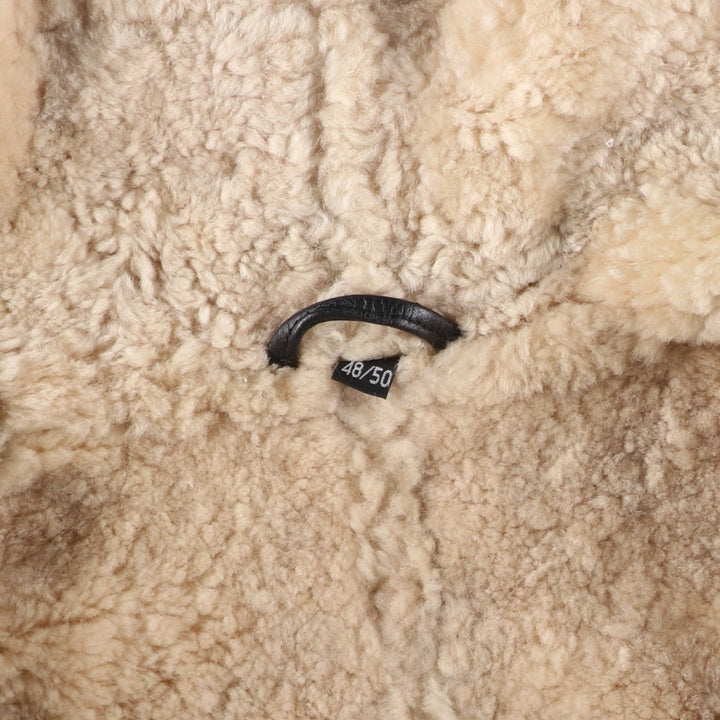 Vintage 1980'S KIABI WINCH B-3 Type Sheepskin Mouton Flight Jacket, Men's Size L genuine leather black type Vintage Second Hand