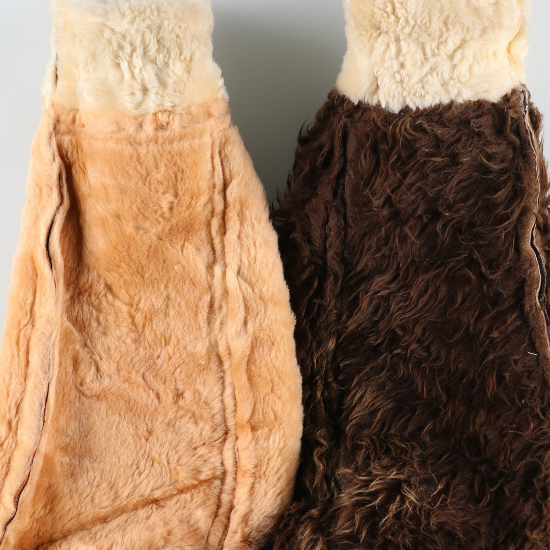 Vintage DANIEL ADVENTURE B-3 Type Sheepskin Mouton Flight Jacket, Men's Size L unclear brown type Vintage Second Hand