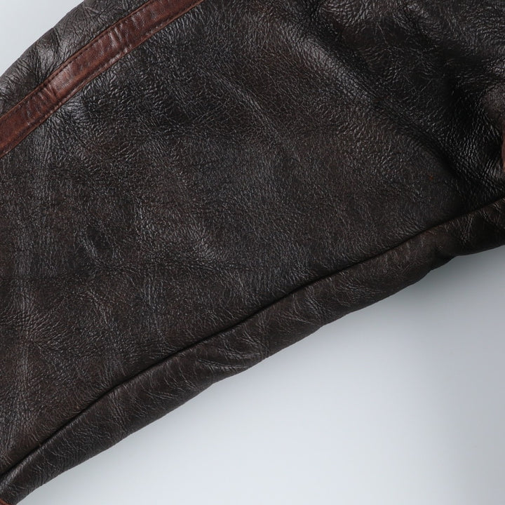 Vintage DANIEL ADVENTURE B-3 Type Sheepskin Mouton Flight Jacket, Men's Size L unclear brown type Vintage Second Hand